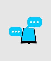 chat smartphone icon vector design