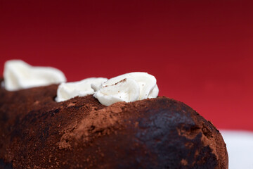 chocolate dessert with cream cheese