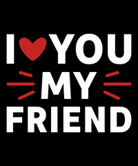 Friendship quote typography design for print items