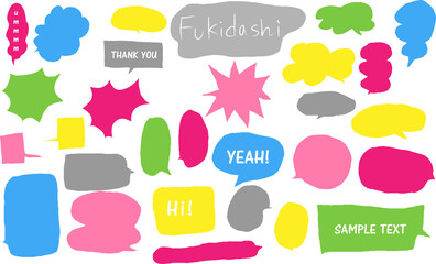 ふきだし　ポップカラー