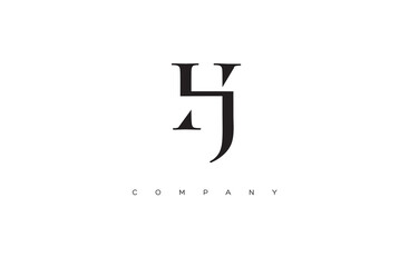 Initial HJ logo design vector