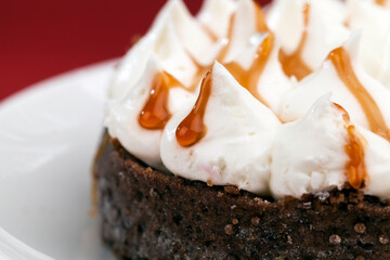 sweet dessert with dairy products