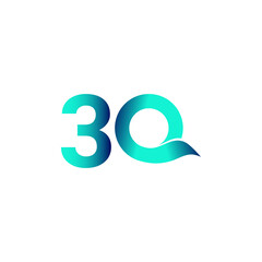 30 Years Anniversary Celebration Vector Template Design Illustration