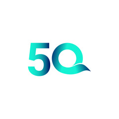 50 Years Anniversary Celebration Vector Template Design Illustration