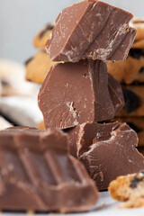 large chunks of sweet chocolate