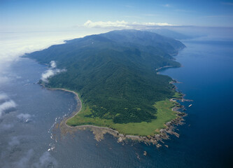 空から見る知床岬（北海道・知床）
