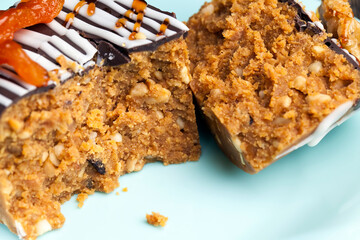 sweet cake in the shape of a cylinder