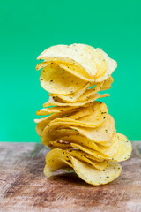 crispy chips made from potatoes and deep-fried
