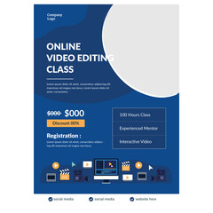 Online Video Editing Class Flyer