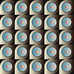 Abstract geometric vector seamless pattern with color gradient