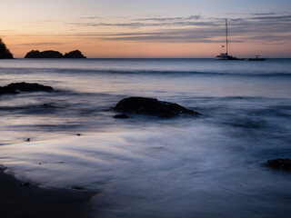 Fototapeta na wymiar Sunset at Playa Hermosa beach - Guanacaste province, Costa Rica