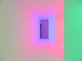 Background door with play of light and visual effect
