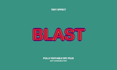 blast style editable text effect