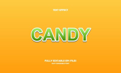 candy style editable text effect