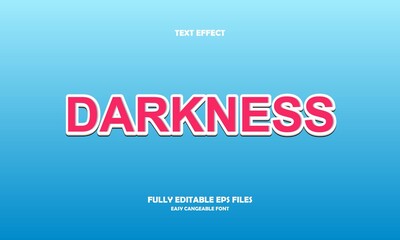 darkness style editable text effect