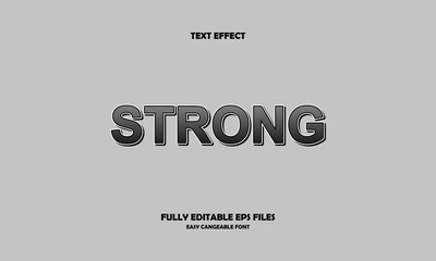 strong style editable text effect