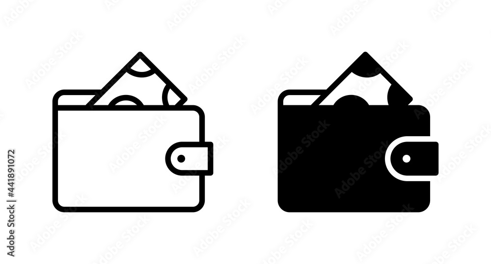 Poster wallet icon vector for computer, web and mobile appp