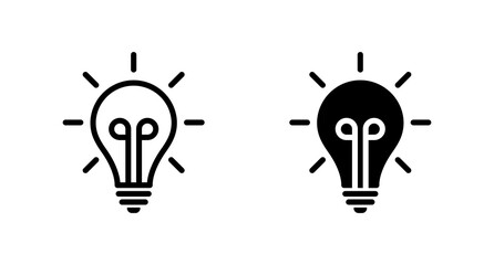 Light bulb icon vector for web, computer and mobile apps