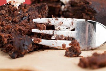 chocolate dessert with cream cheese