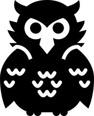 owl glyph icon