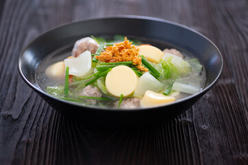 Clear Soup with Ivy Gourd, Tofu and Minced Pork