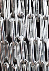 galvanized steel chain, close up