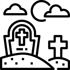 graveyard outline icon
