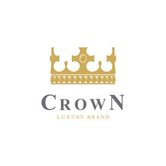 Crown Logo Template. Vector icon illustration