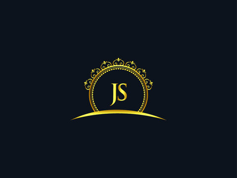 Letter JS Logo, luxury js logo icon vector for modern Hotel, Heraldic, Jewelry, Fashion, Royalty With Gold Color Image Design