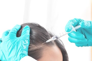 Platelet-rich plasma injection procedure hair growth stimulation