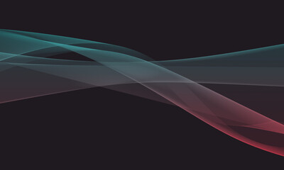 Naklejka premium light waves on black background, perfect for desktop wallpaper