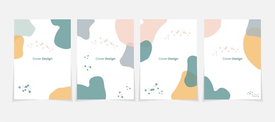 pastel colors poster template in contemporary aesthetic style