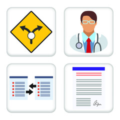 Vector illustration Set for Diversion, Doctor and more EPS10