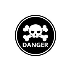 Danger sign icon isolated on white background