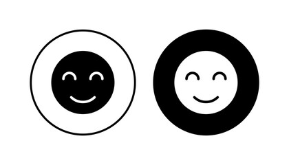 Fototapeta premium smile icon set. smile emoticon icon. feedback