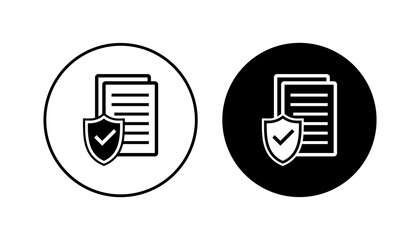 Insurance icon set. insurance symbol vector