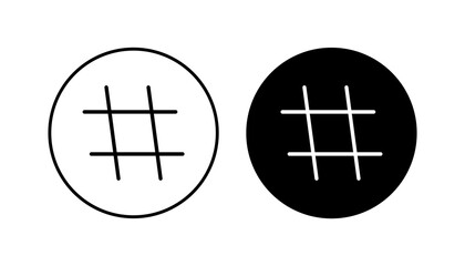 Hashtag icon set. hashtag symbol