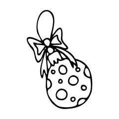 Vector illustration of a Christmas ball on a Christmas tree