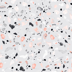 Terrazzo Texture Vector. Flooring Seamless Pattern