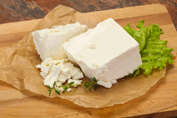 Greek traditional Feta soft cheese