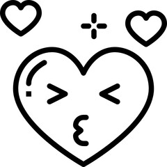 kiss outline icon