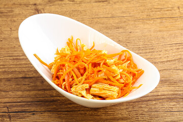 Korean soy asparagus with carrot