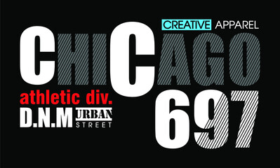 chicago urban street t shirt design graphic vector