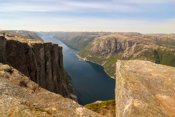 the Norwegian Lysefjord, a beautiful landscape