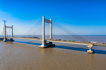 Aerial view of East China Sea Bridge