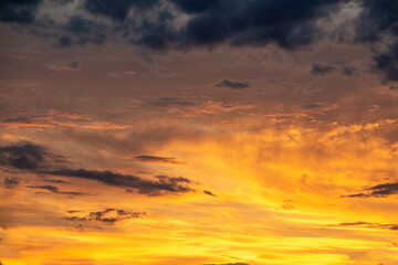 sunset in the sky