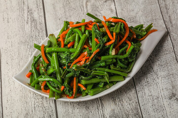 Pickled fern salad with korean carrots