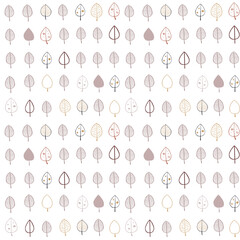 Leaf fall. Digital seamless pattern with leaves.