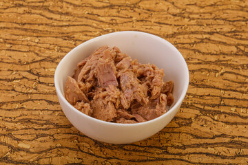 Canned tuna fillet for salad