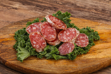 Iberian pork Fuet sausage slices